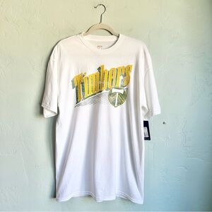 MLS Men’s Portland Timbers White Short Sleeve Tee Shirt Size Large‎ NWT